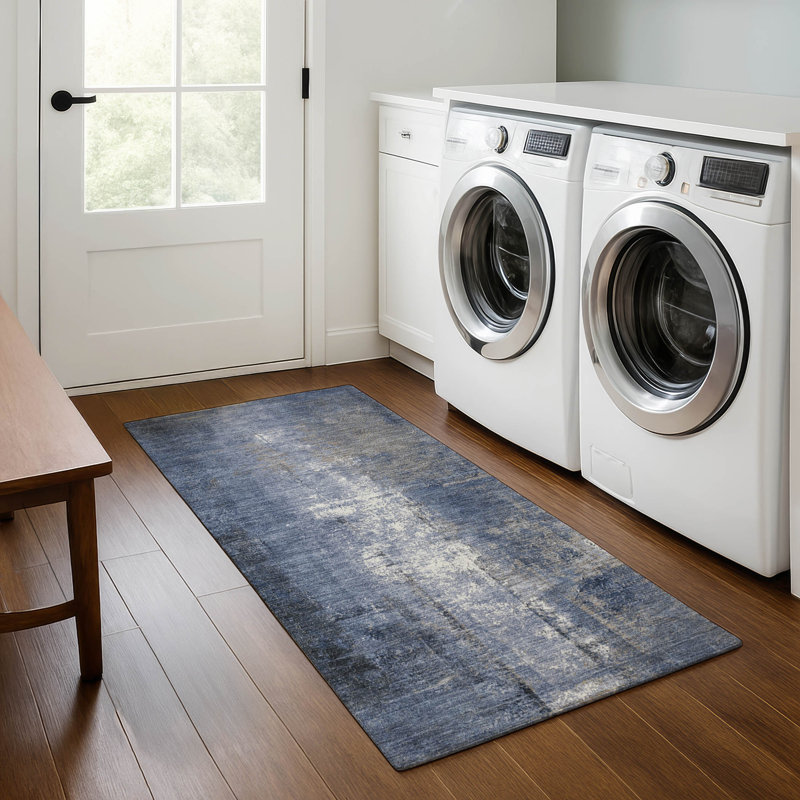 Premium Machine Washable Mouton AMF1980 Abstract Rug, Runner 2'3" x 7'6"