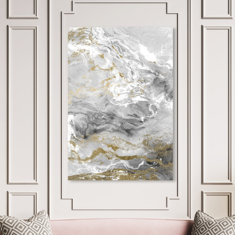 Abstrait Grazie Mille Geode Crystals - impression, H 30 po x l 20 po, Toile tendue
