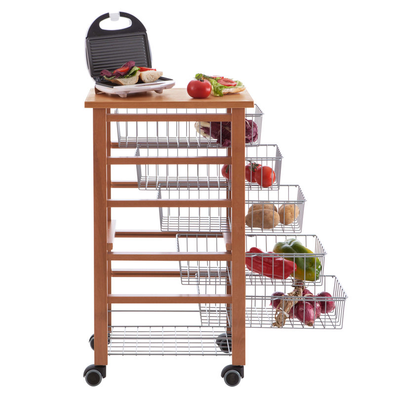 Montanez 47cm W Solid Wood Kitchen Island