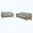 Living room sofa set - grey 2-piece