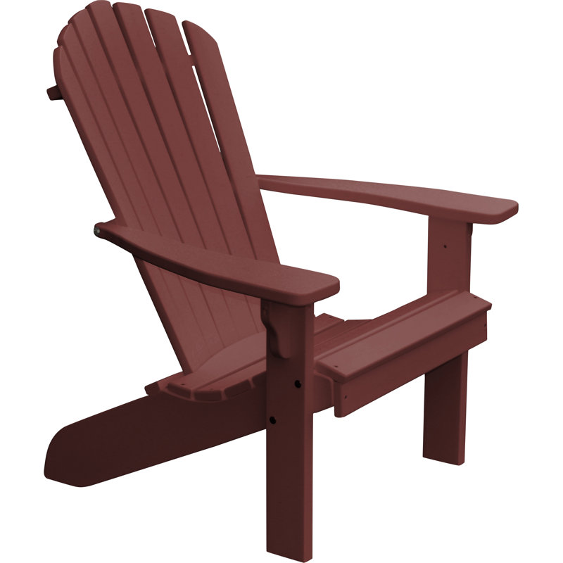 Chaise Adirondack en plastique Addilyn, Bois de cerisier