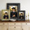 Cadre photo noir de style rétro 5 pièces x 7 po 1PC