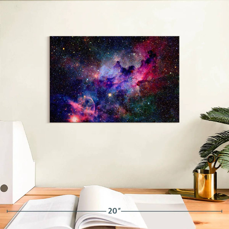 Nébuleuse de l'espace galaxie Oberle, H 8 po x l 12 po