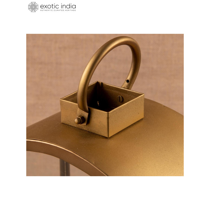 Porte-bougie suspendu en fer et verre 17,70 po H