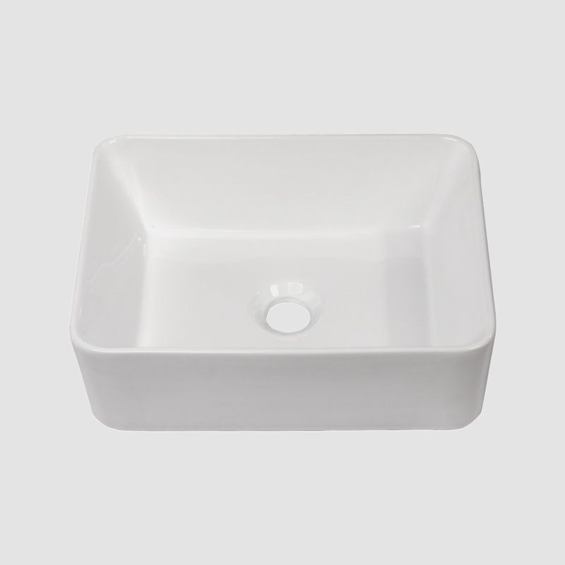 Lavabo de salle de bain rectangulaire en céramique Go Peak