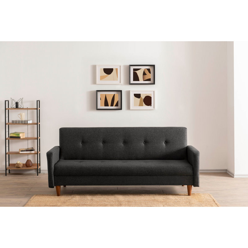 Allinson 200cm Upholstered Sofa Bed, Dark Grey