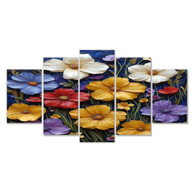 Fleurs colorées, fleurs sauvages et fleurs sauvages
