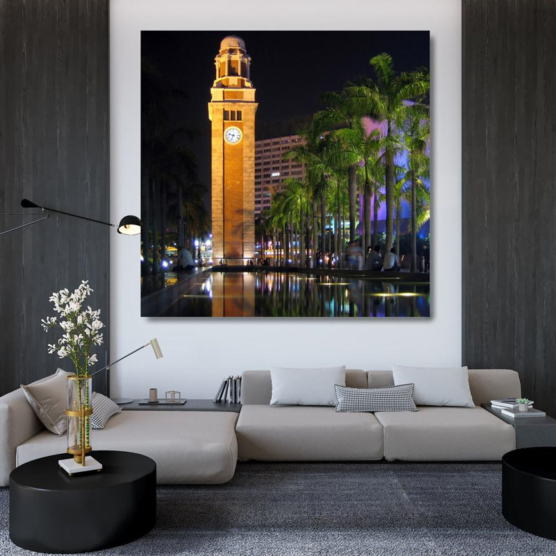 Kowloon Canton Railway Clock Tower, 36" H x 36" W
