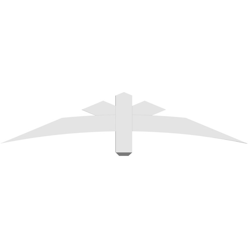 Support de pignon Alberta Alberta, H 12,5 po x l 60 po (pas: 5/12), P 2 po x F 4 po, PVC