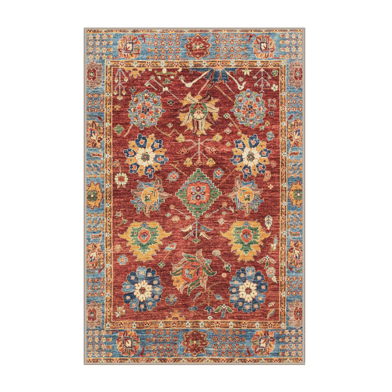 Tapis abstrait à motif abstrait moderne 3544, Rectangle 7 pi x 10 pi