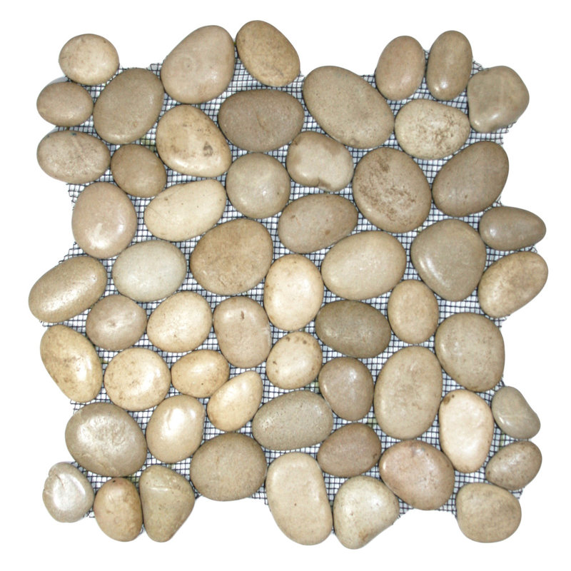 Yangtze Random Sized Natural Stone Mosaic Tile in Java Tan