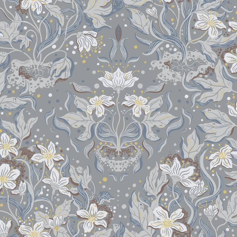 Fagring 33cm x 53cm Matte Wallpaper Roll, Blue