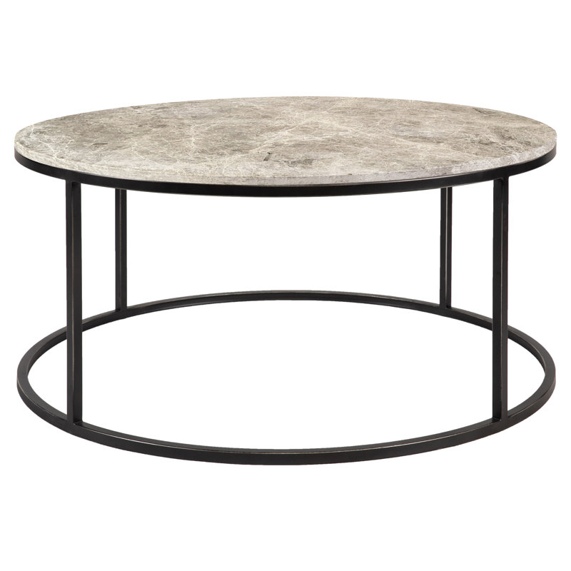 Paris Frame 1 Coffee Table, Tundra Gray, Flat Black