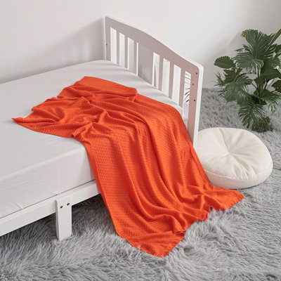 Cooling Bamboo Rayon Blanket, Soft Breathable Lightweight Blanket, 30x40 Inches