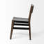 Chaise d'appoint à dossier ouvert en bois et métal noir et brun