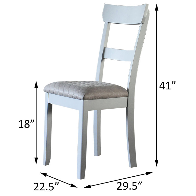 2 chaises d'appoint latérales, dossier, siège en mousse grise, pieds élégants, chaises avec sièges rembourrés, pieds en bois
