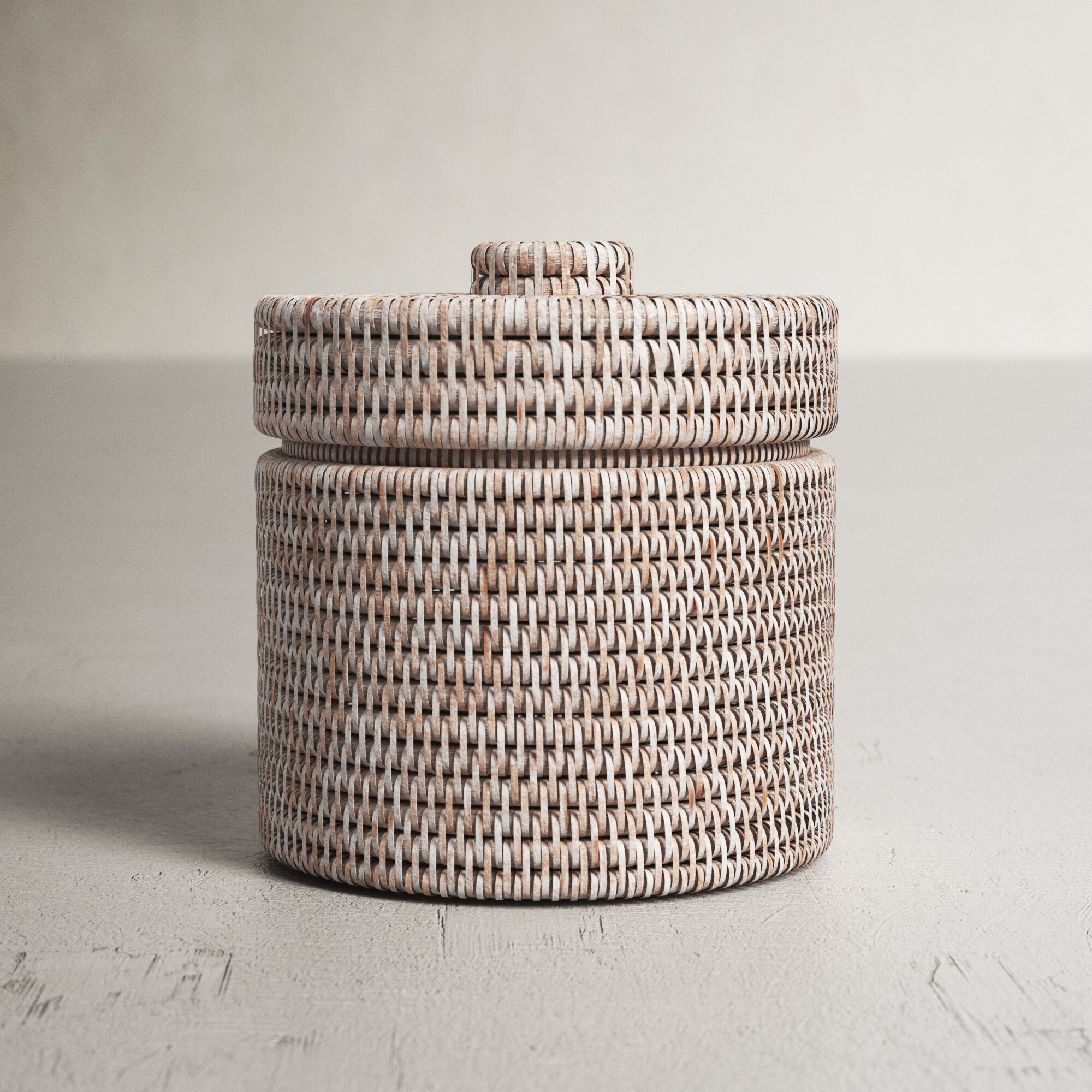 Artifacts Rattan™ Round Single Tissue Roll Box - Artifacts Trading Company