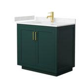 Miranda 36" Freestanding Single Bathroom Vanity with Cultured Marble Top