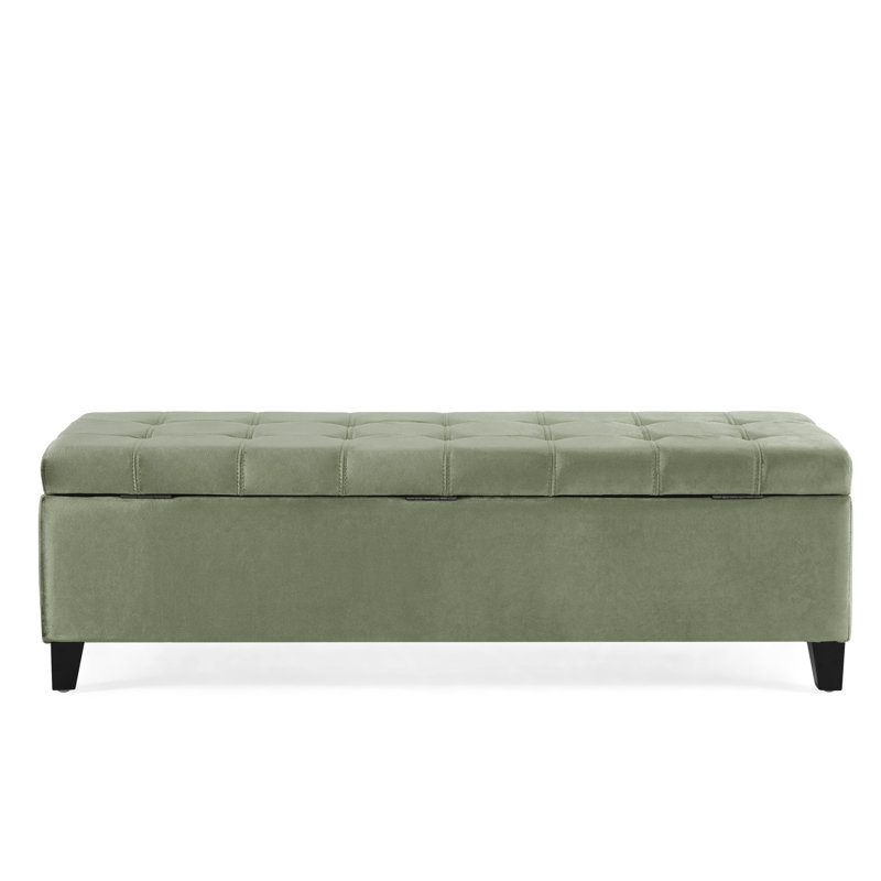 Repose-pieds rectangulaire en velours avec repose-pieds