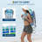 Portable Beach Chair with Cup Holder Phone Pocket Towel Bar 5 Position Lay Flat Folding Seat Supports 300 LBS for Adults