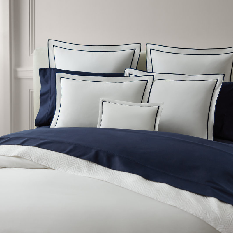 Coussin en coton Spencer, Bleu marine