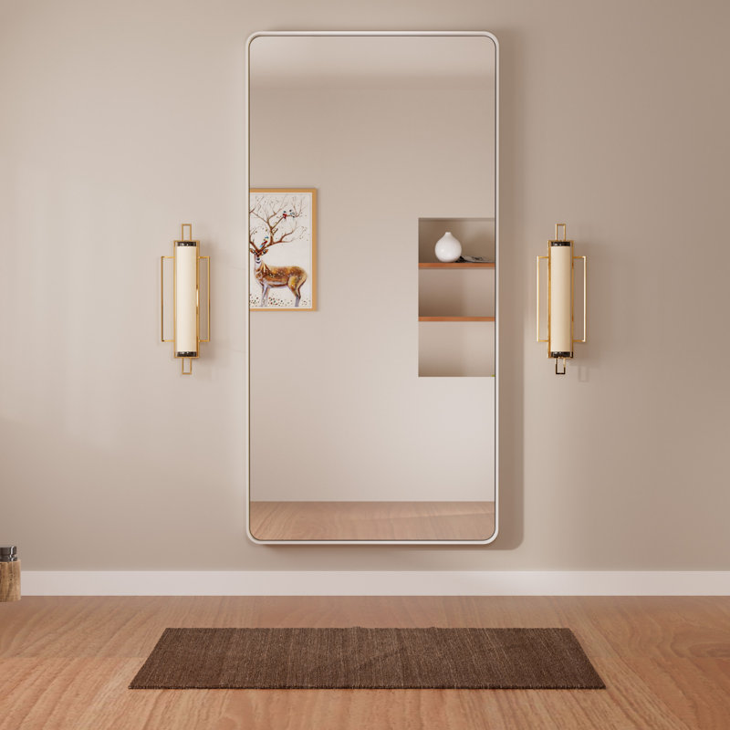 Miroir d'appoint Tyro, 72 po x 36 po, Blanc, Rectangulaire