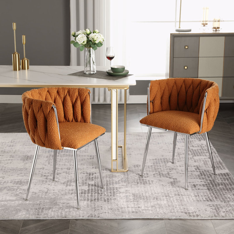 Fauteuil de 21,26 po de large Valeen, Boucle orange