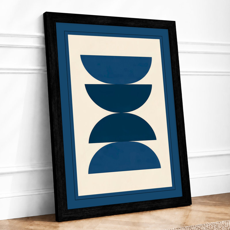 Navy Forms Ascending Minimalist - Print, Black, A3 - 42.0 x 29.7 cm