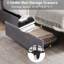 Lit double avec tiroirs de rangement Lit plateforme tapissier réglable-88284569-88284570