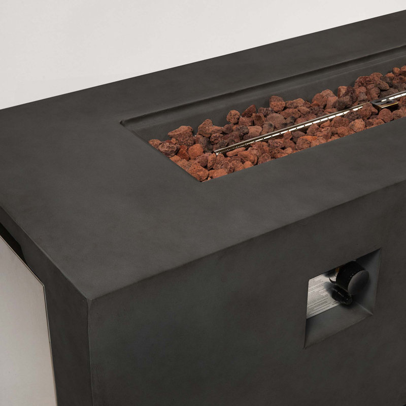 70inch Concrete Large Fire Pit Table