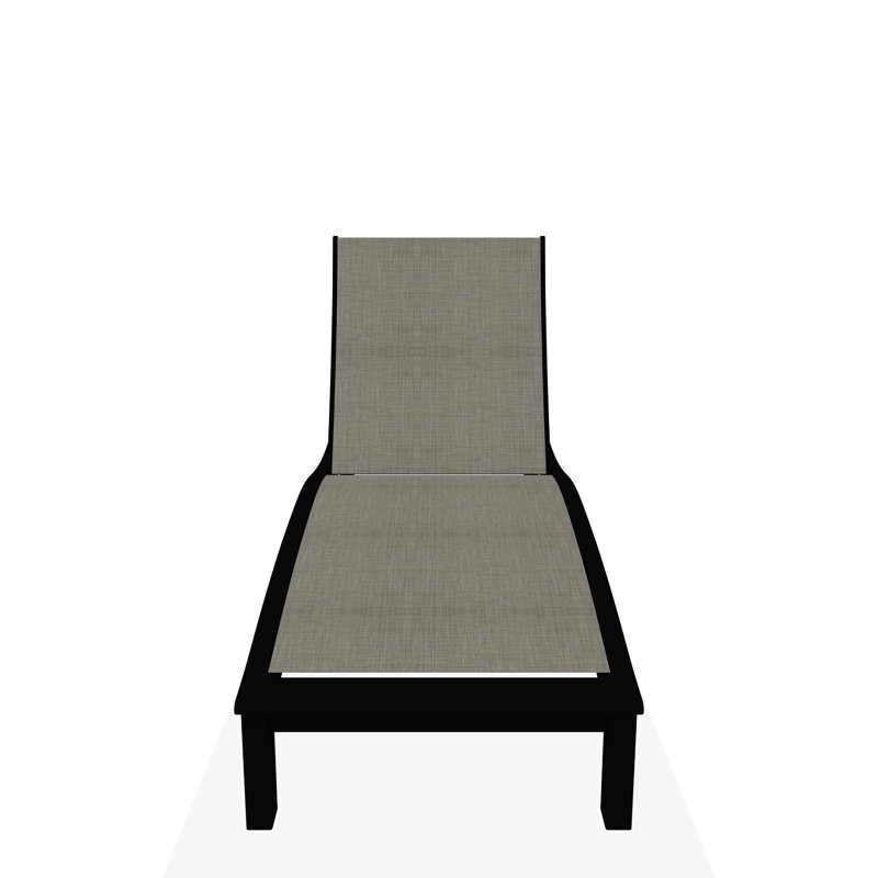 Bazza Outdoor Chaise Lounge, Ella, Black