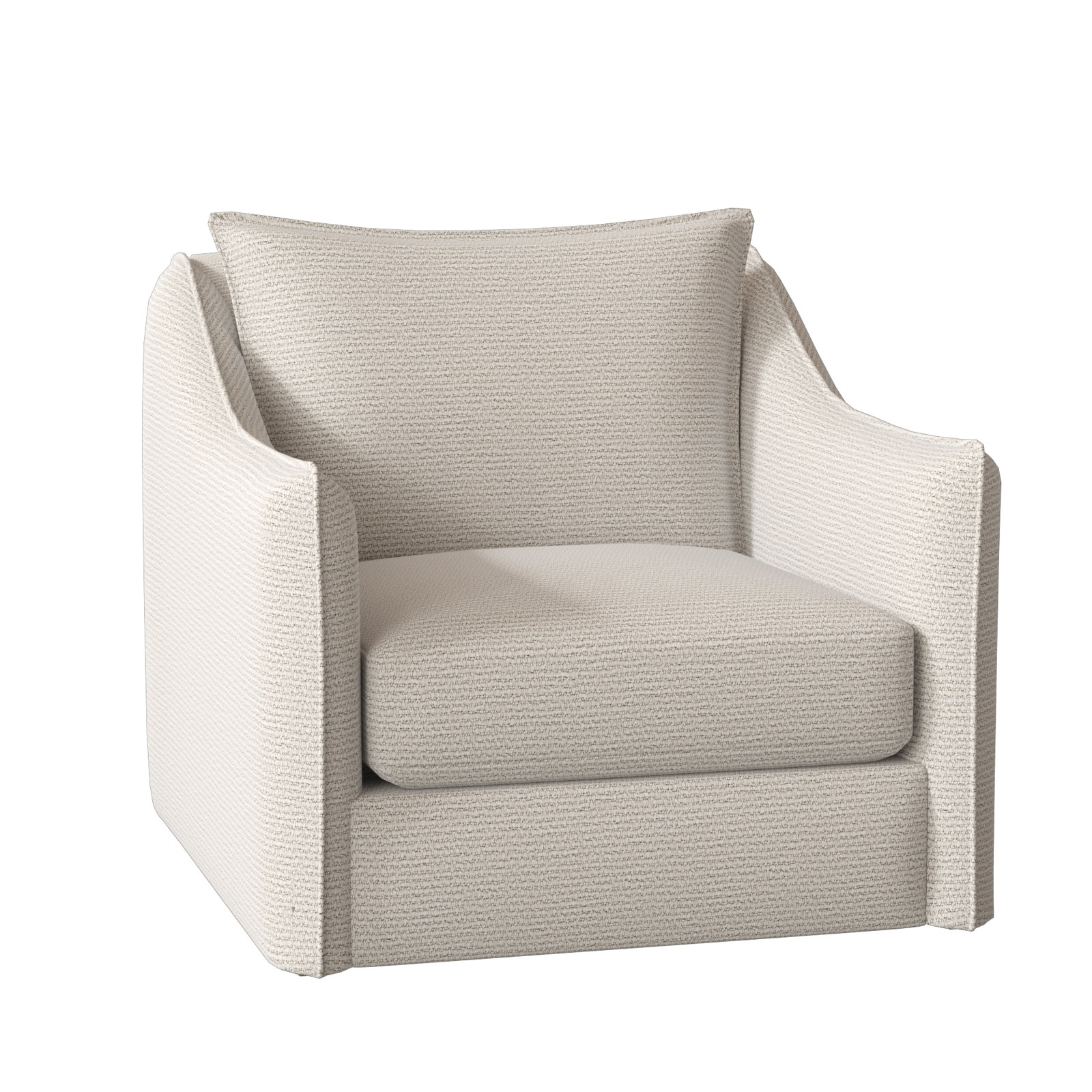 Joli Upholstered Swivel Armchair, Aged Gray, Dorado Snow Crypton® Chenille 5558-000