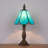 1 - Light7 inch blue-green Tiffany Table Lamp,Handcrafts Stained Glass Style Table Light-365918201