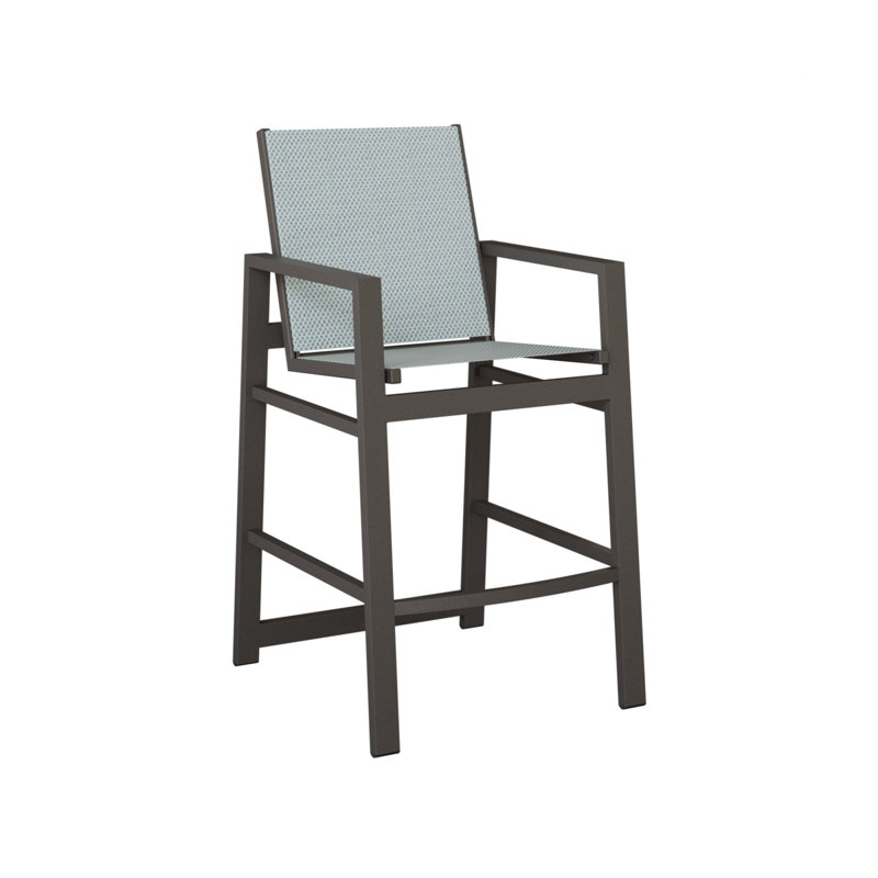Chaise de bar Berlin Gardens Vida, Interlock Calypso, Graphite moucheté