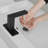 Automatic Sensor Touchless Low Arc Deck Mount Bathroom Sink Faucet With Deck Plate In Matte Black