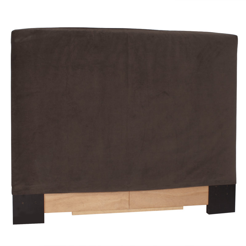 Polyester Headboard Slipcover, 48" H x 42" W x 3" D, Bella Chocolate Performance Velvet