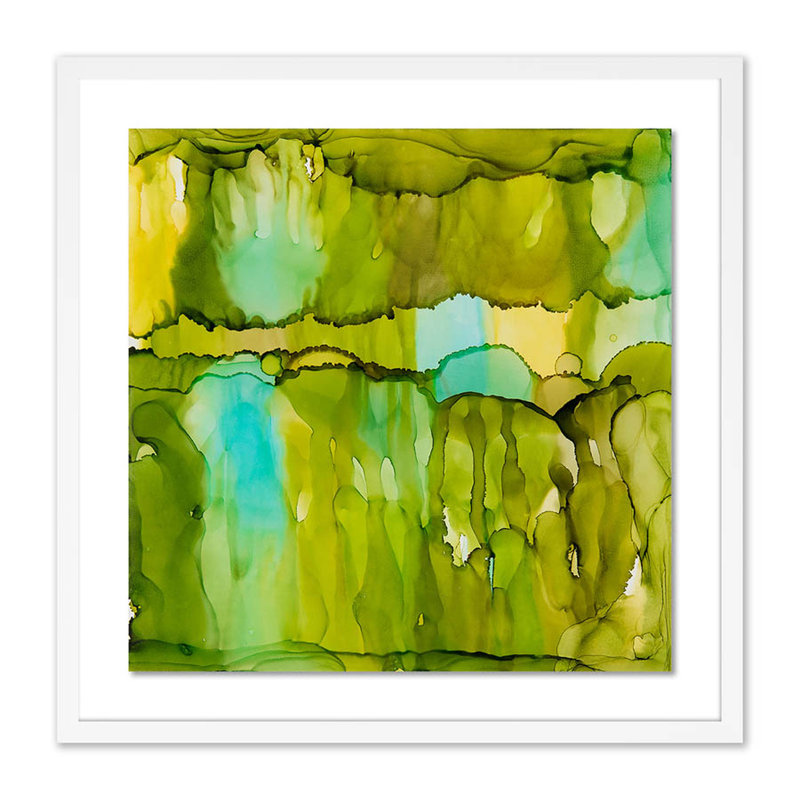 Rewriting The Path III Print by Julie Pelaez, 24" H x 24" W x 1.5" D, White