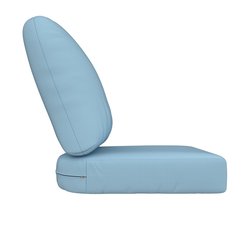 Outdoor Sunbrella® Seat/Back Cushion, Canvas Air Blue Sunbrella® Canvas
