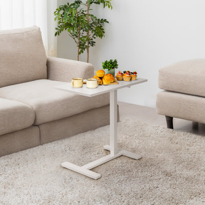 42.8" Tall Laptop Bedside Table For Couch, Small Computer Workstation With Stable Base