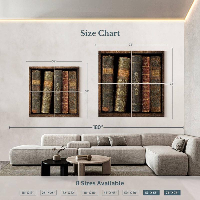 Kerner In The Library II, 74'' H x 74'' W