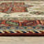 Tapis oriental en laine tissé à la machine en rouge / vert-844816495