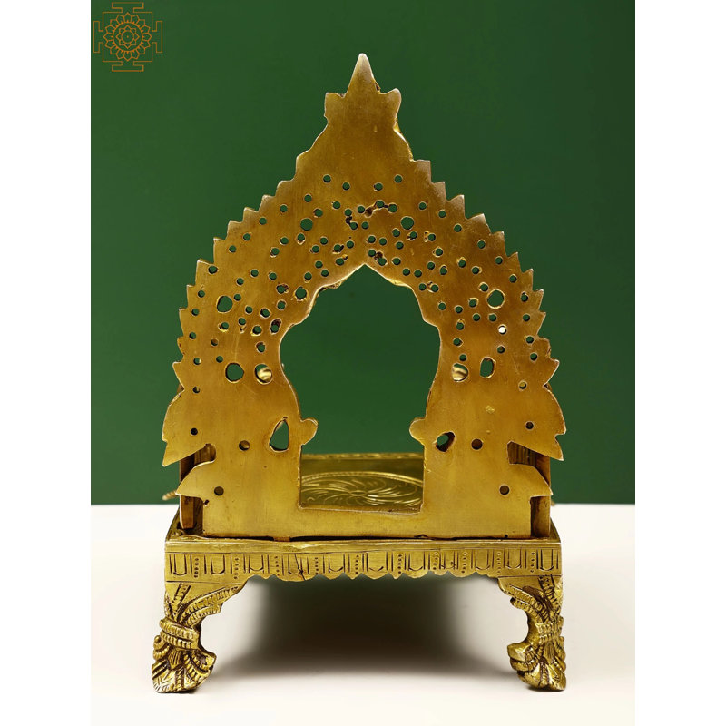 Siège en forme de divinité ornementale fabriquée à la main 8 po Kirtimukha