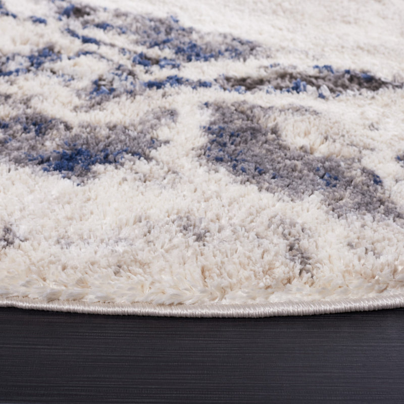 Dixil Performance Abstract Rug, Round 6'7"