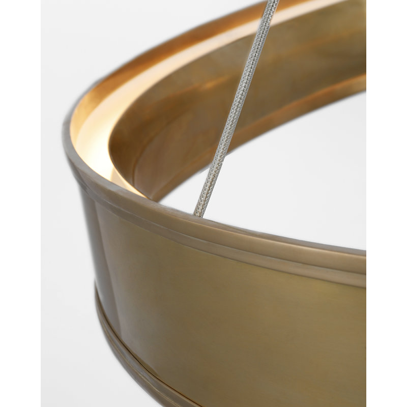 Connery 6 - Light LED Chandelier, Antique-Burnished Brass