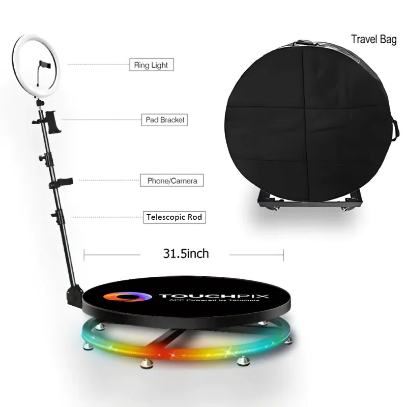 Automatic 360 SPINNER 360 PHOTO BOOTH & Travel Bag 360 Video Booth Automatic 360 Spinner 360 Machine