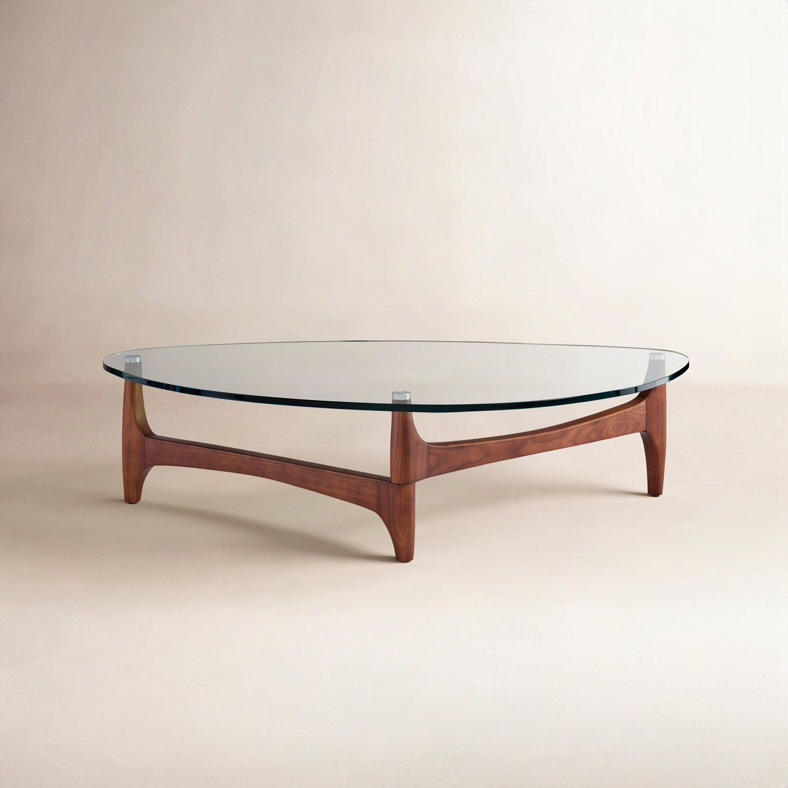 Etna Coffee Table, 14" H x 51" L x 31.5" W, Walnut