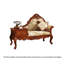 Chaise grand 55,12 po en bois massif brun américain