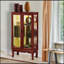 Lighted Diapaly Cabinet with Adjustable Shelves and Double Glass Doors-263860369