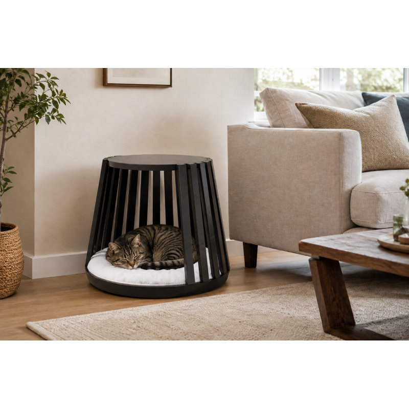 Omee Cat Cabinet,Black, Black