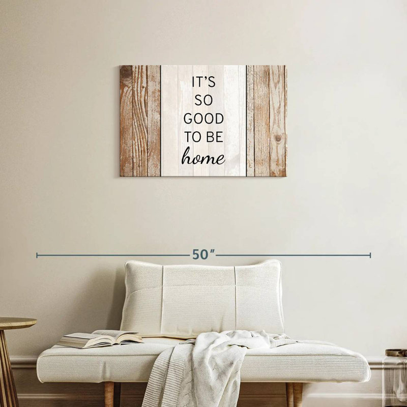 Plaque murale «Good to be home», H 20 po x l 30 po